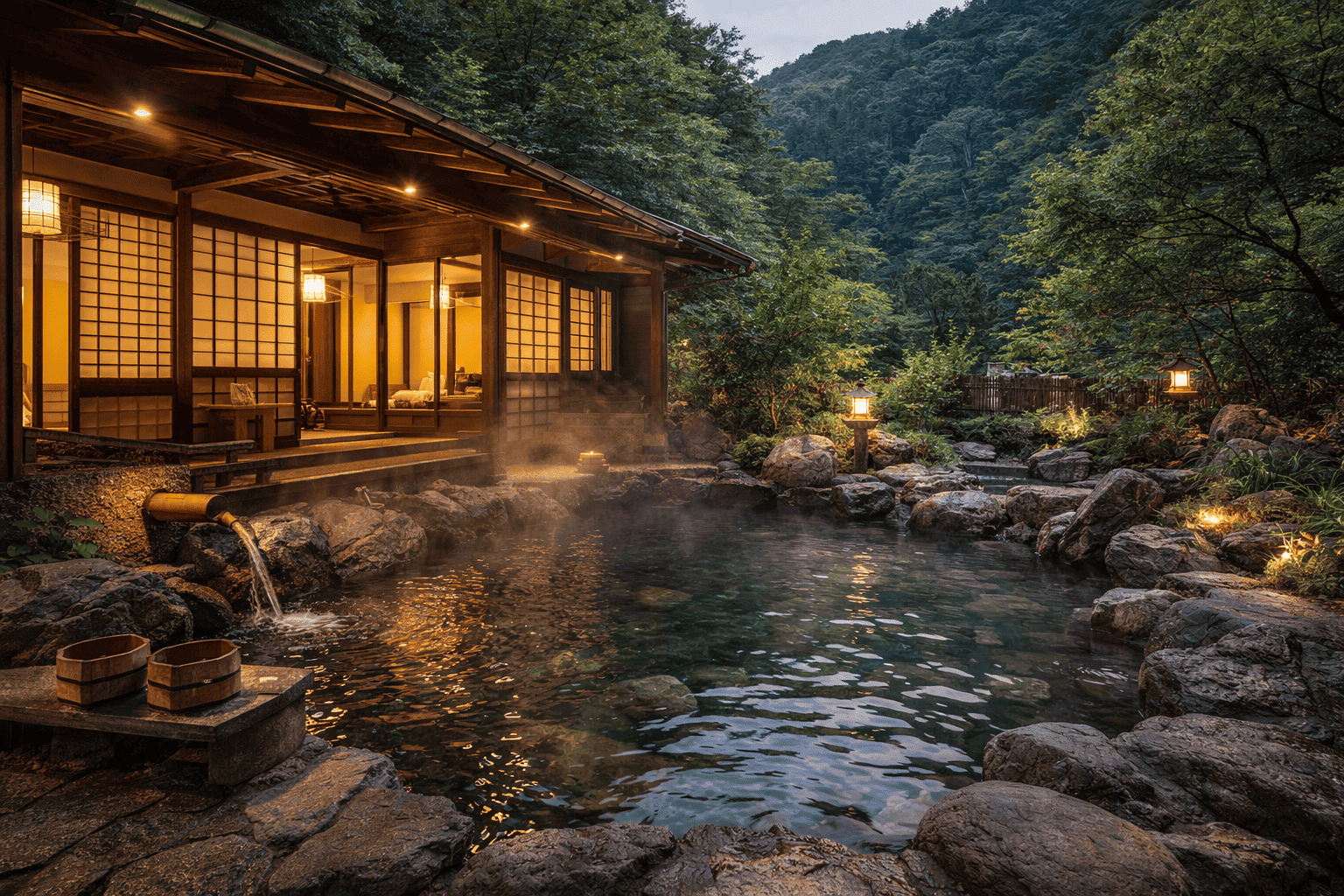 Ryokan con onsen
